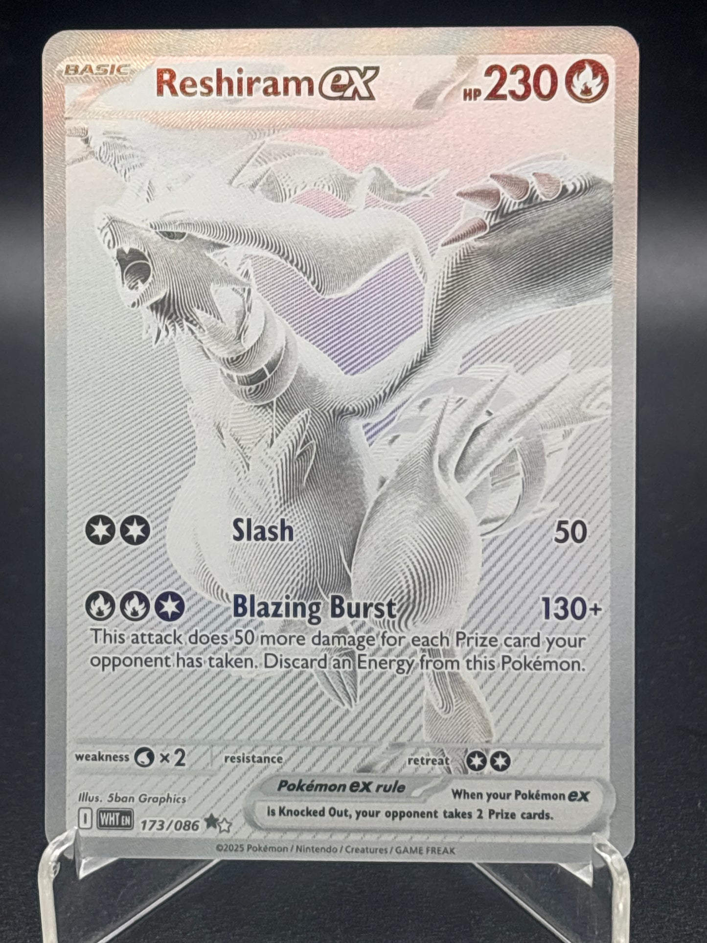 Pokemon TCG 2025: Reshiram EX 173/086 SV: White Flare (WHT)