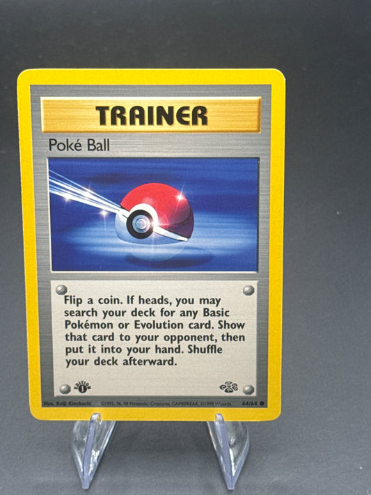 Pokémon TCG: 1999 1st Edition Poke Ball 64/64 - Jungle