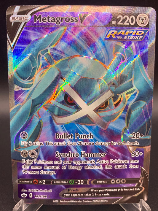 Pokémon TCG: 2021 Metagross V 181/198 SWSH: Chilling Reign