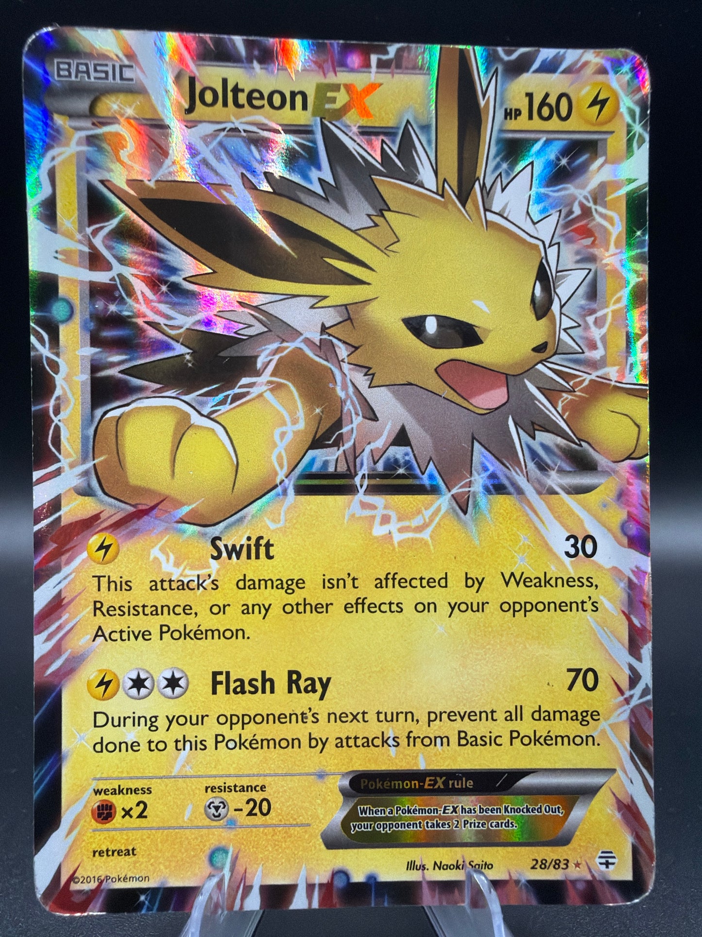 Pokémon TCG: 2016 Jolteon EX 28/83  XY: Generations