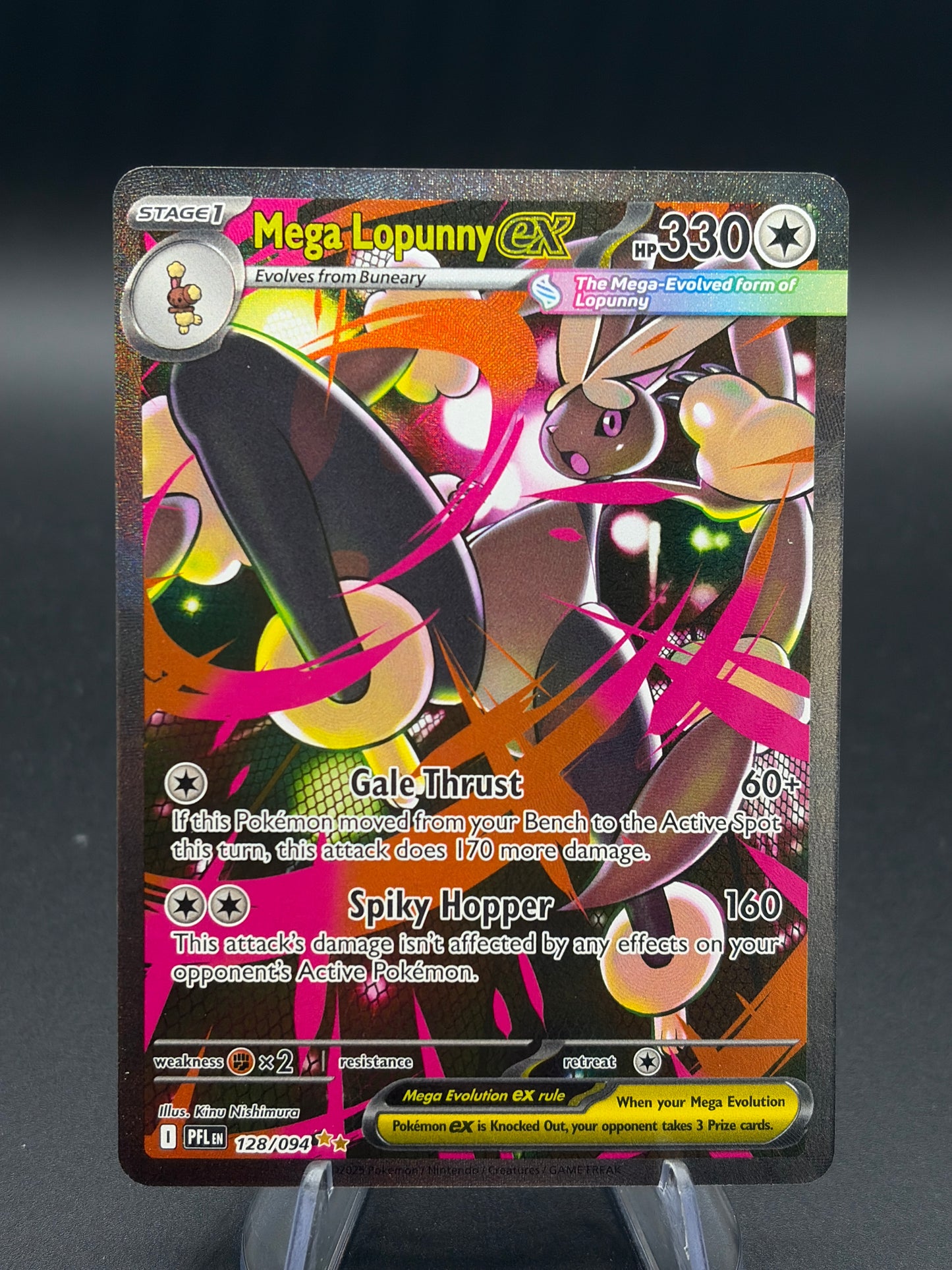 Pokémon TCG: 2025 Mega Lopunny ex 128/094 PFL: Phantasmal Flames
