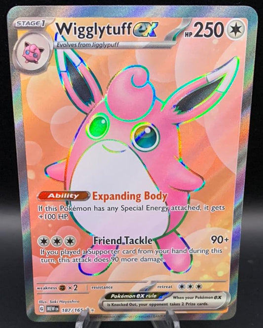Pokemon TCG: 2023 Wigglytuff ex 187/165 Scarlet & Violet 151