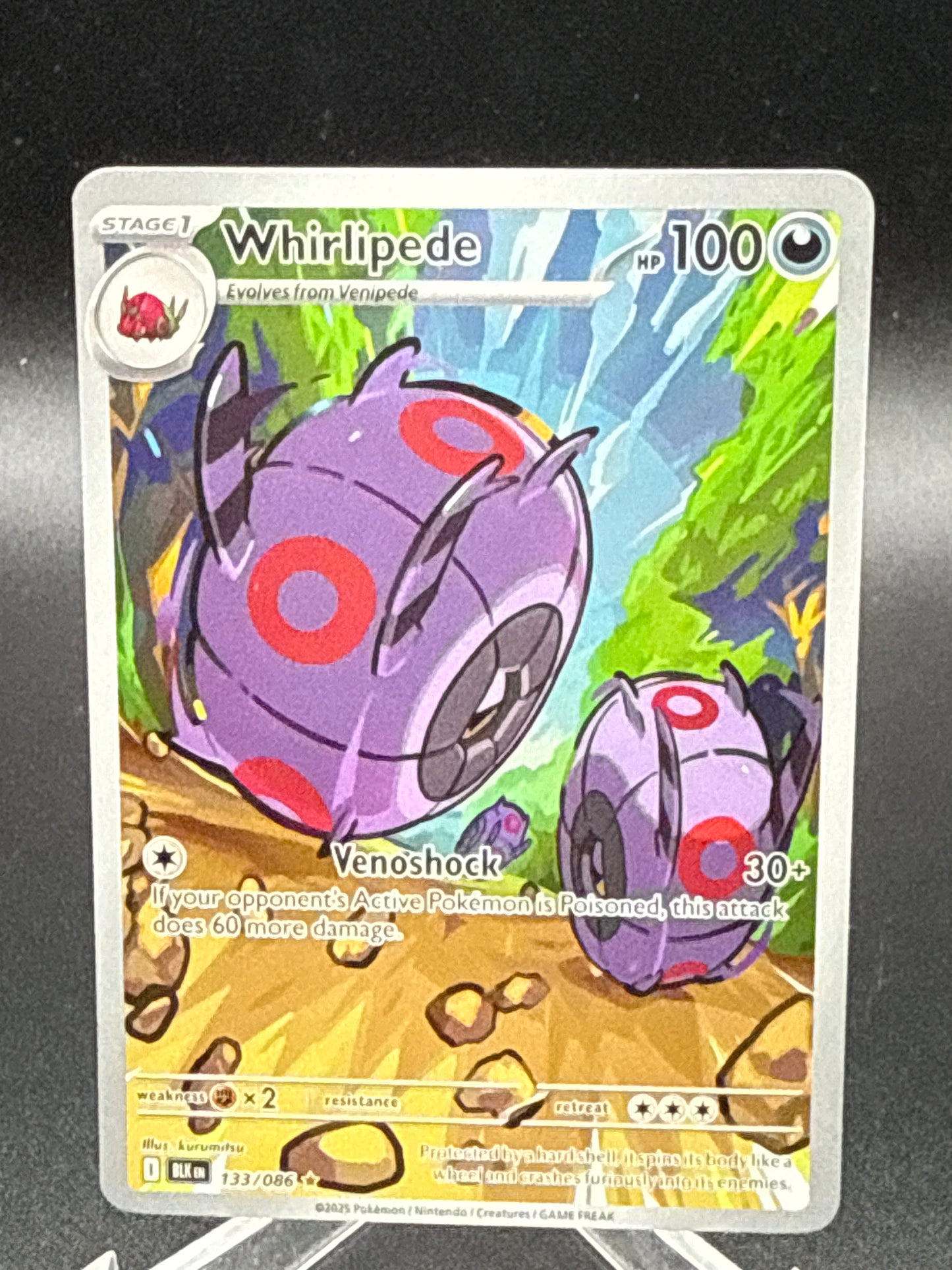 Pokémon TCG: 2025  Whirlipede - 133/086 - sv11B: Black Bolt