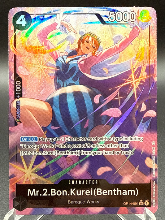 One Piece TCG: Mr.2.Bon.Kurei (Bentham)  - OP14-091 - The Azure Sea's Seven