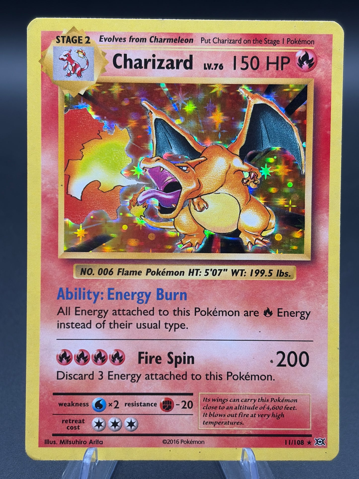 Pokémon TCG: 2016 Charizard - 11/108 - XY: Evolutions Holo