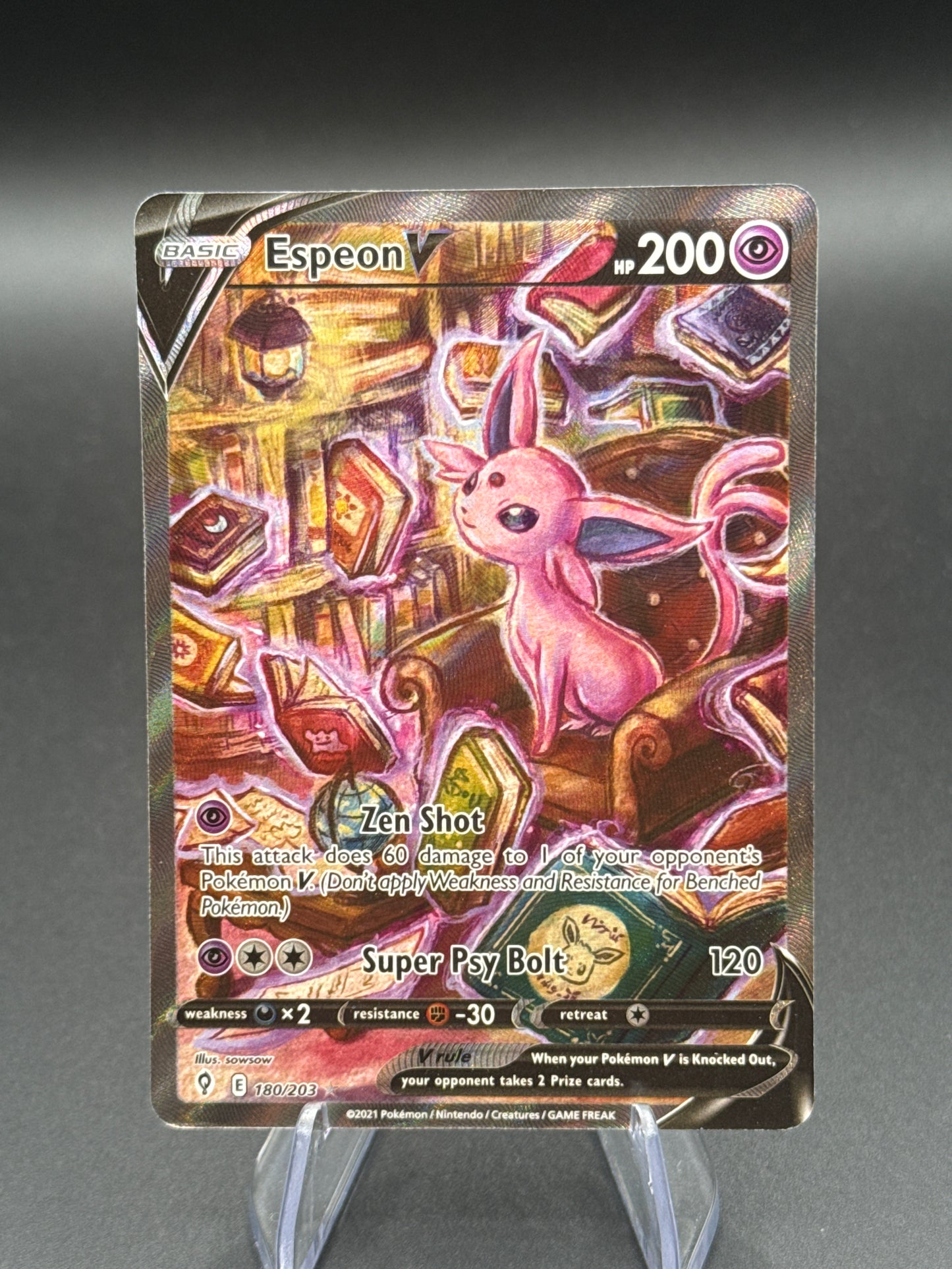 Pokémon TCG 2021 Espeon V - 180/203 - SWSH07: Evolving Skies