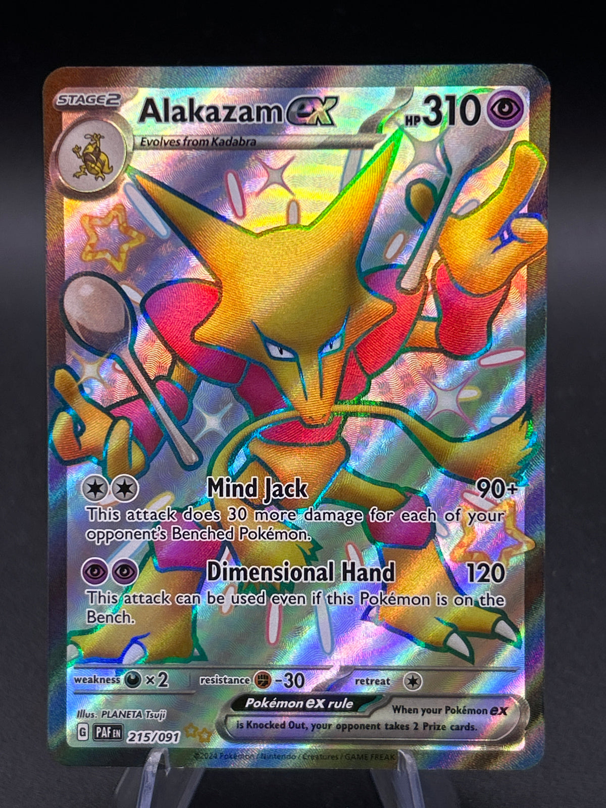 Pokémon TCG: 2024 Alakazam ex 215/091 SV: Paldean Fates