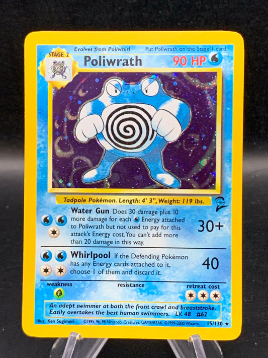 Pokémon TCG: 1999 Poliwrath 15/130 Base Set 2 Holo