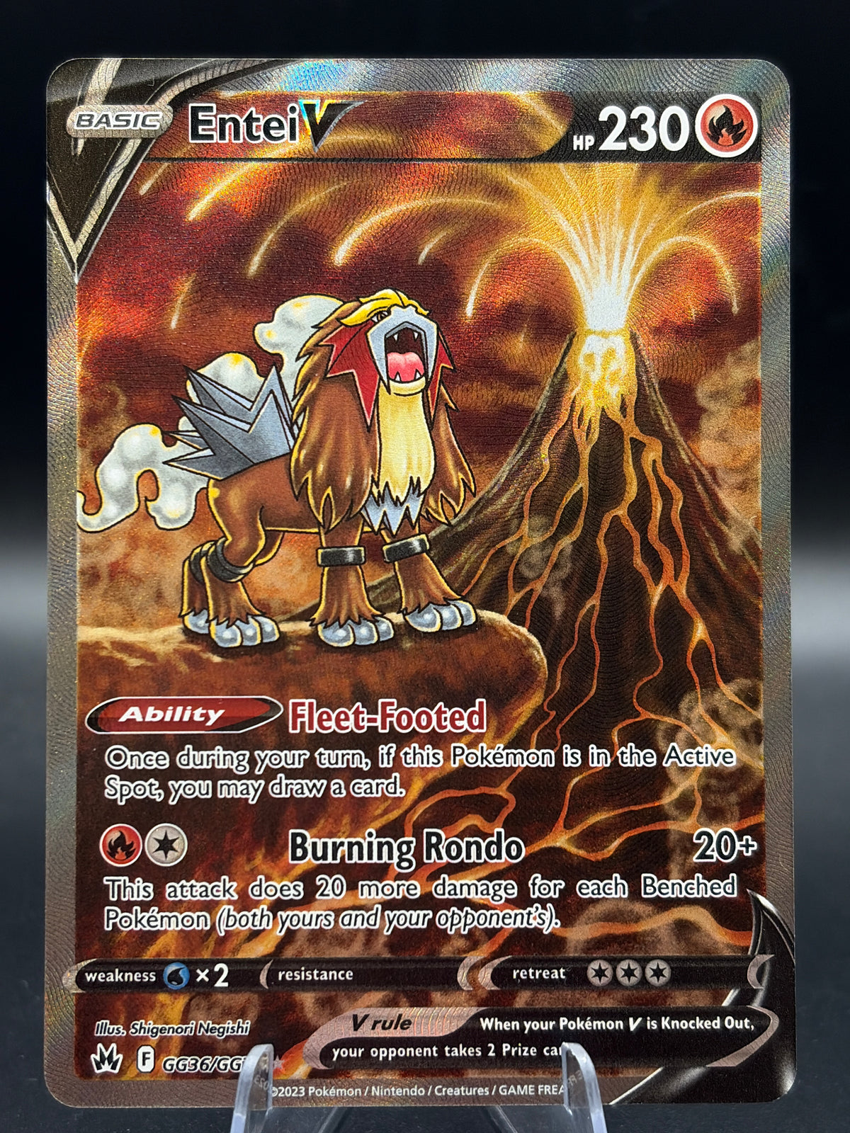Pokémon TCG: 2023 Entei V - GG36/GG70 - SWSH: Crown Zenith Galarian Gallery