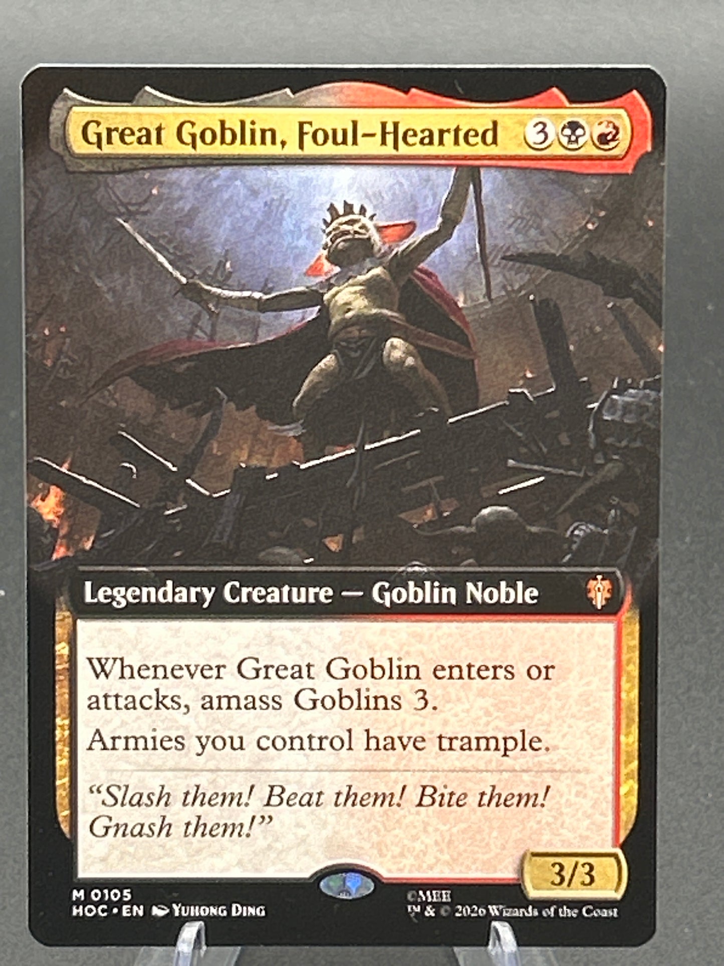 MTG TCG:  Great Goblin, Foul-Hearted (Extended Art) - The Hobbit: Eternal-Legal (HOC)