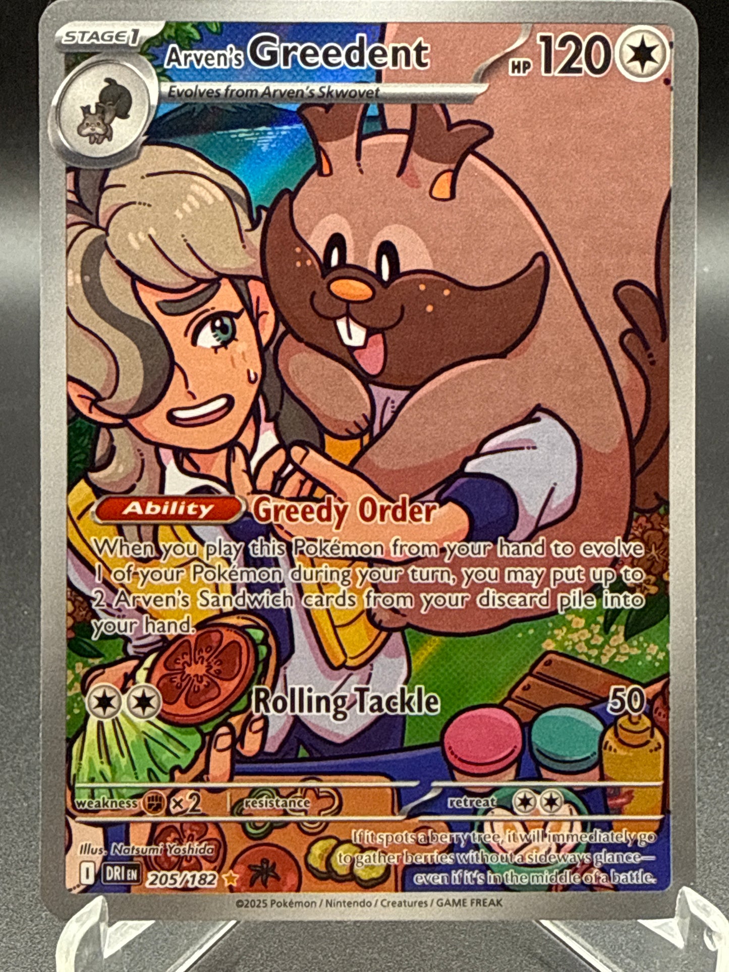Pokémon TCG: 2025 Arven's Greedent - 205/182 - SV: Destined Rivals
