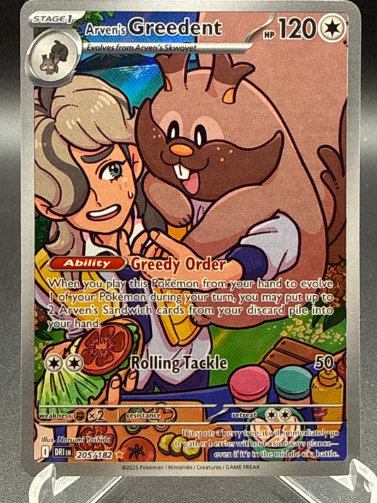 Pokémon TCG: 2025 Arven's Greedent - 205/182 - SV: Destined Rivals