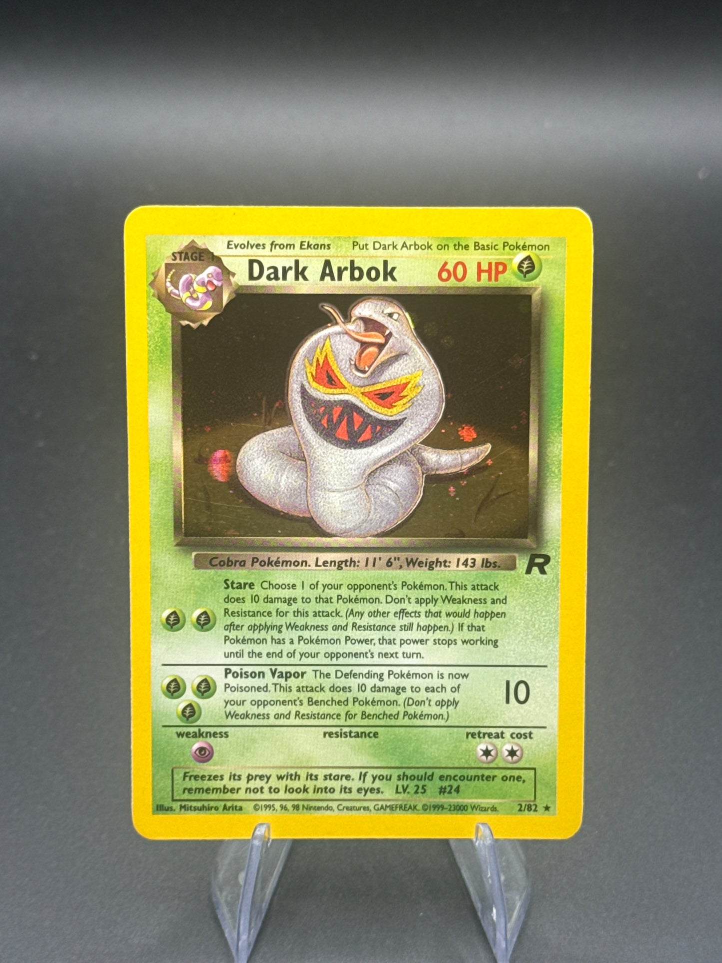 Pokémon TCG: 2000 Dark Arbok 2/82 Team Rocket Unlimited Holo