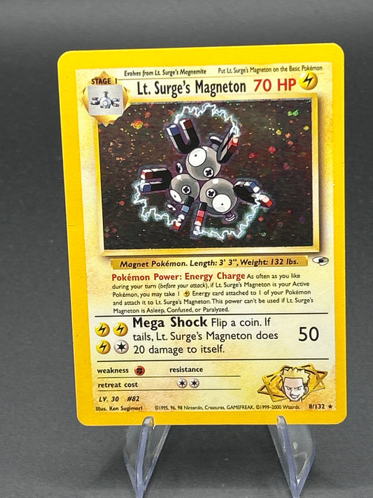 Pokémon TCG: 2000 Lt. Surge’s Magneton 8/132 Gym Heroes Holo