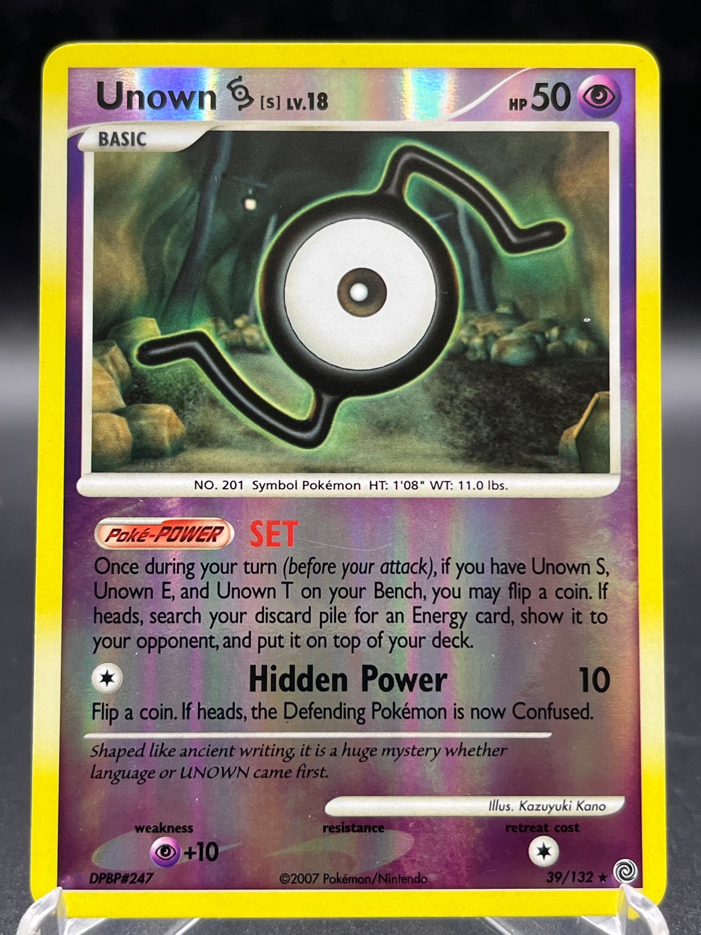 Pokémon TCG: 2007 Unown 39/132 Secret Wonders Reverse Holo