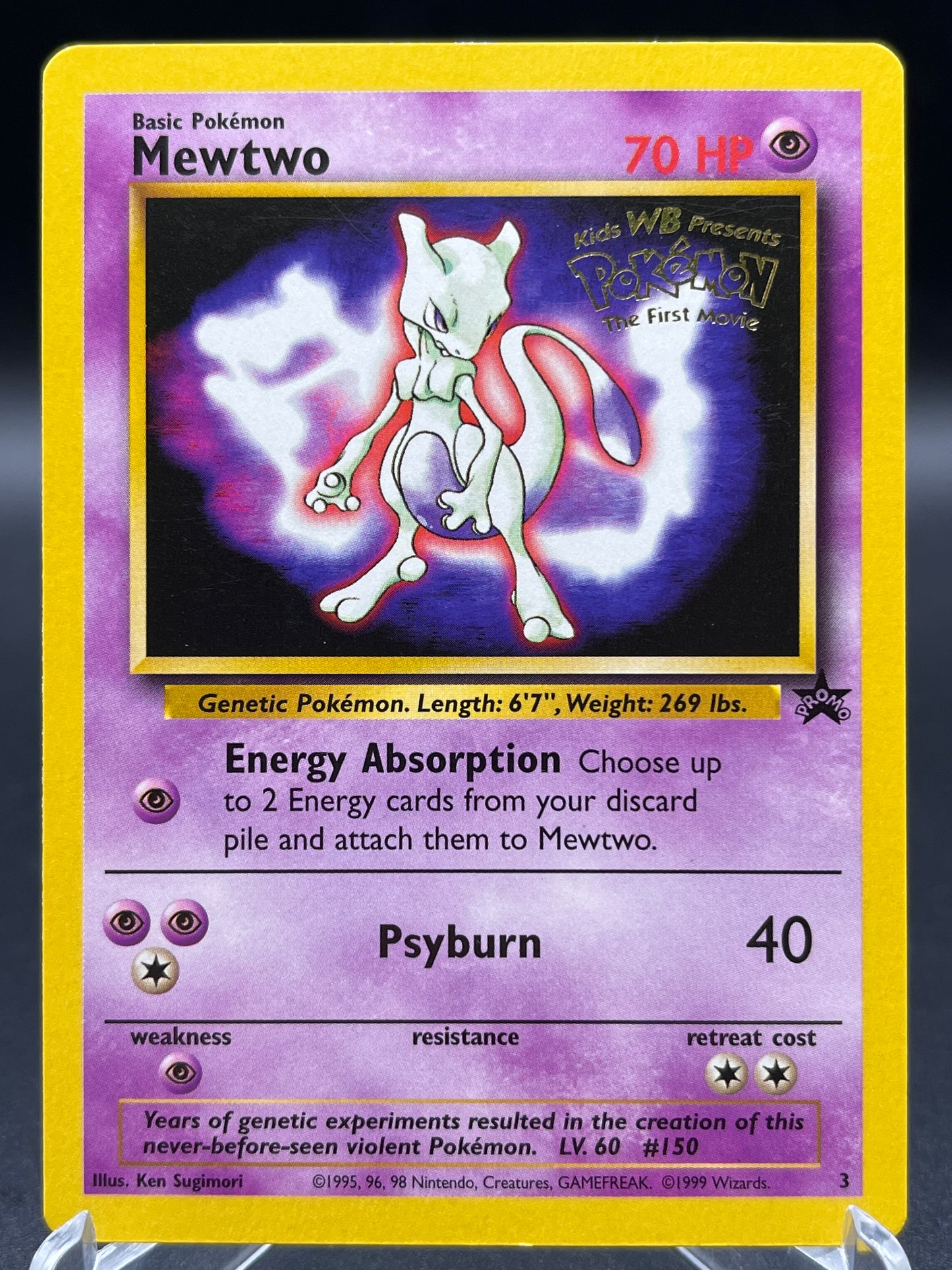 Pokémon TCG: 1999 Mewtwo #3 WB Movie Promo Stamped