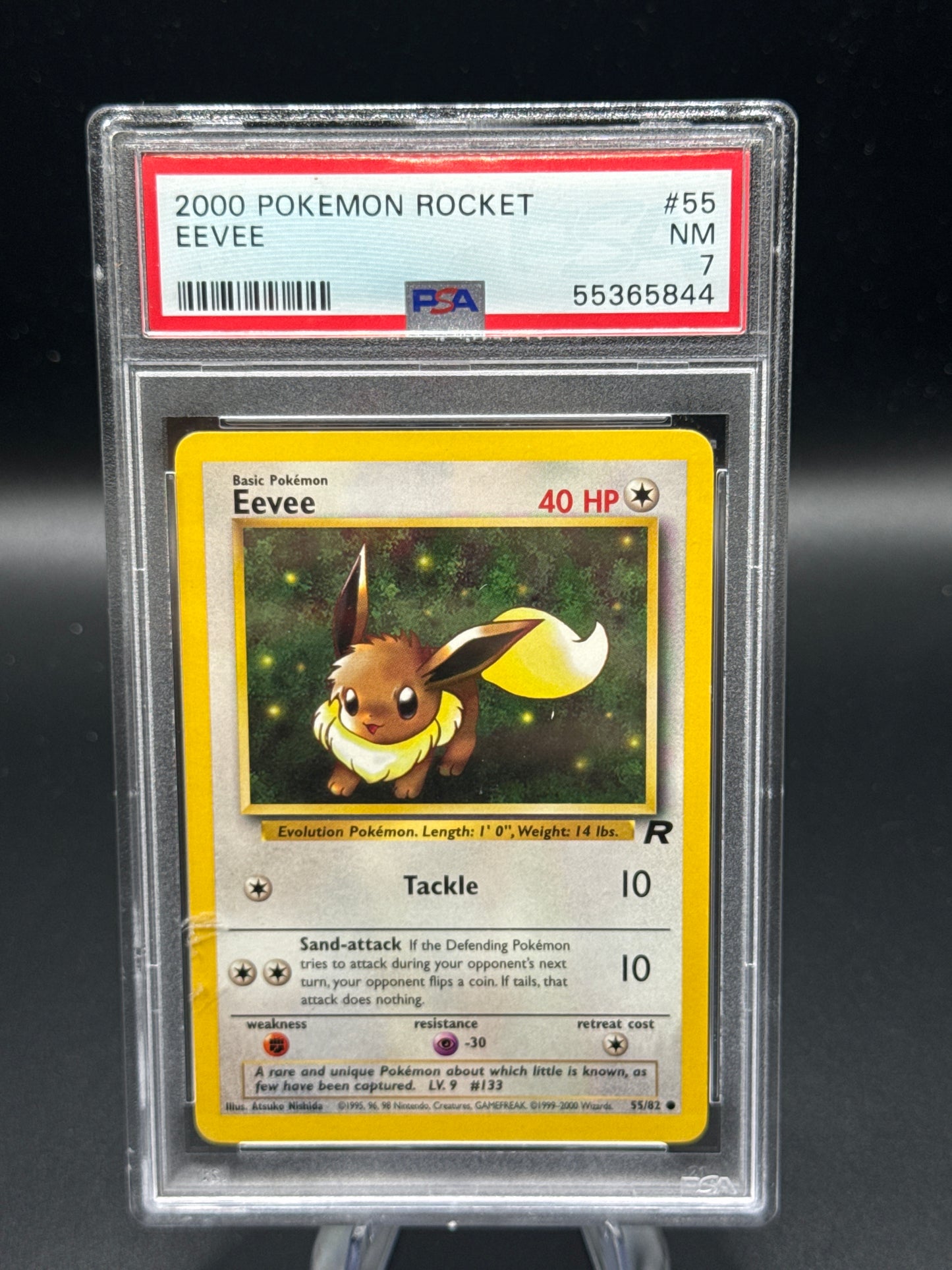 PSA 7 Pokémon TCG: 2000 Eevee 55/82 Pokémon Rocket
