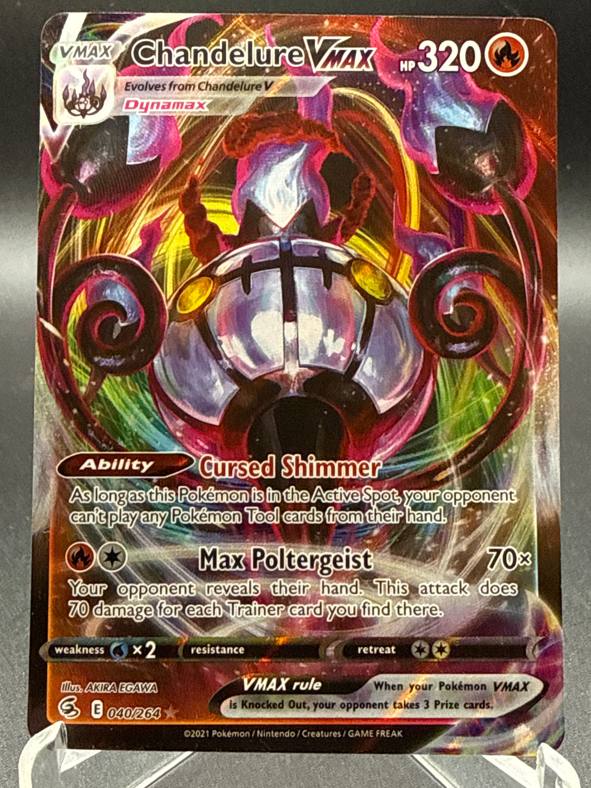 Pokémon TCG: 2021 Chandelure VMAX - 040/264 - Fusion Strike
