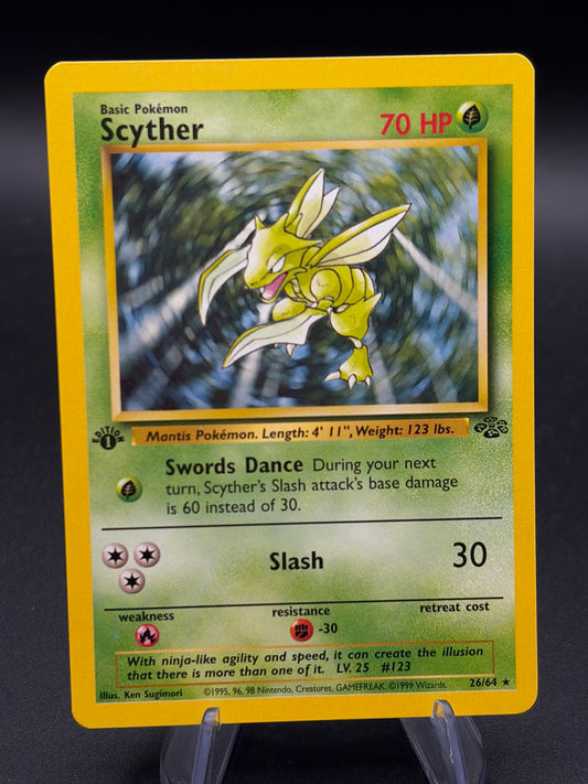 Pokémon TCG: 1999 Scyther 26/64 - 1st Edition Jungle