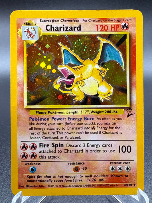 Pokémon TCG: 1999 Charizard 4/130 Base Set 2 Holo