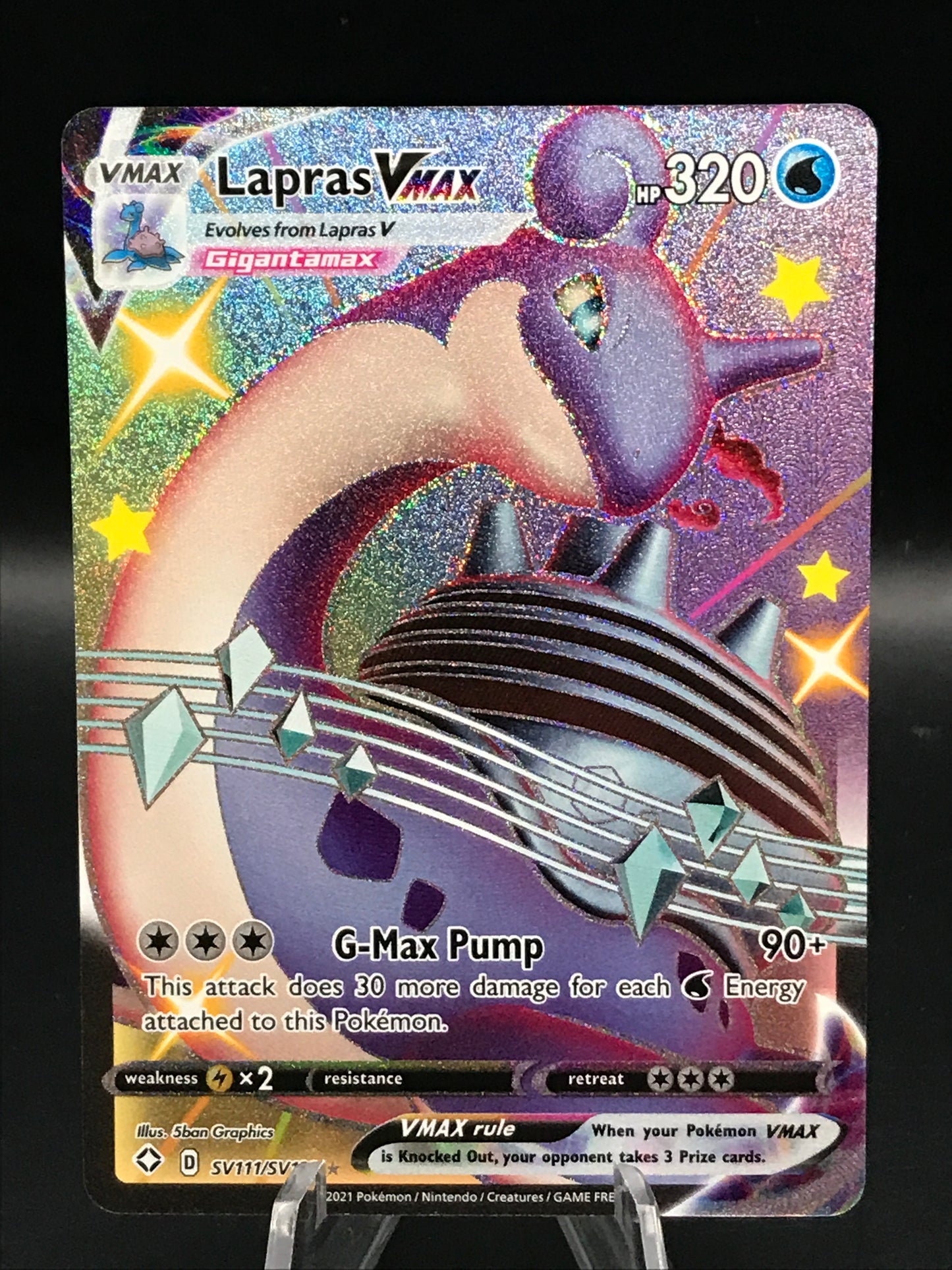 Pokémon TCG: 2021 Lapras VMAX - SV111/SV122 - Shining Fates: Shiny Vault