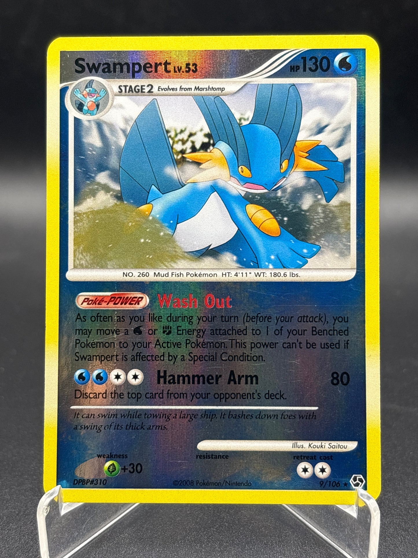 Pokémon TCG: 2008 Swampert Lv. 53 - 9/106 - Great Encounters Reverse Holo