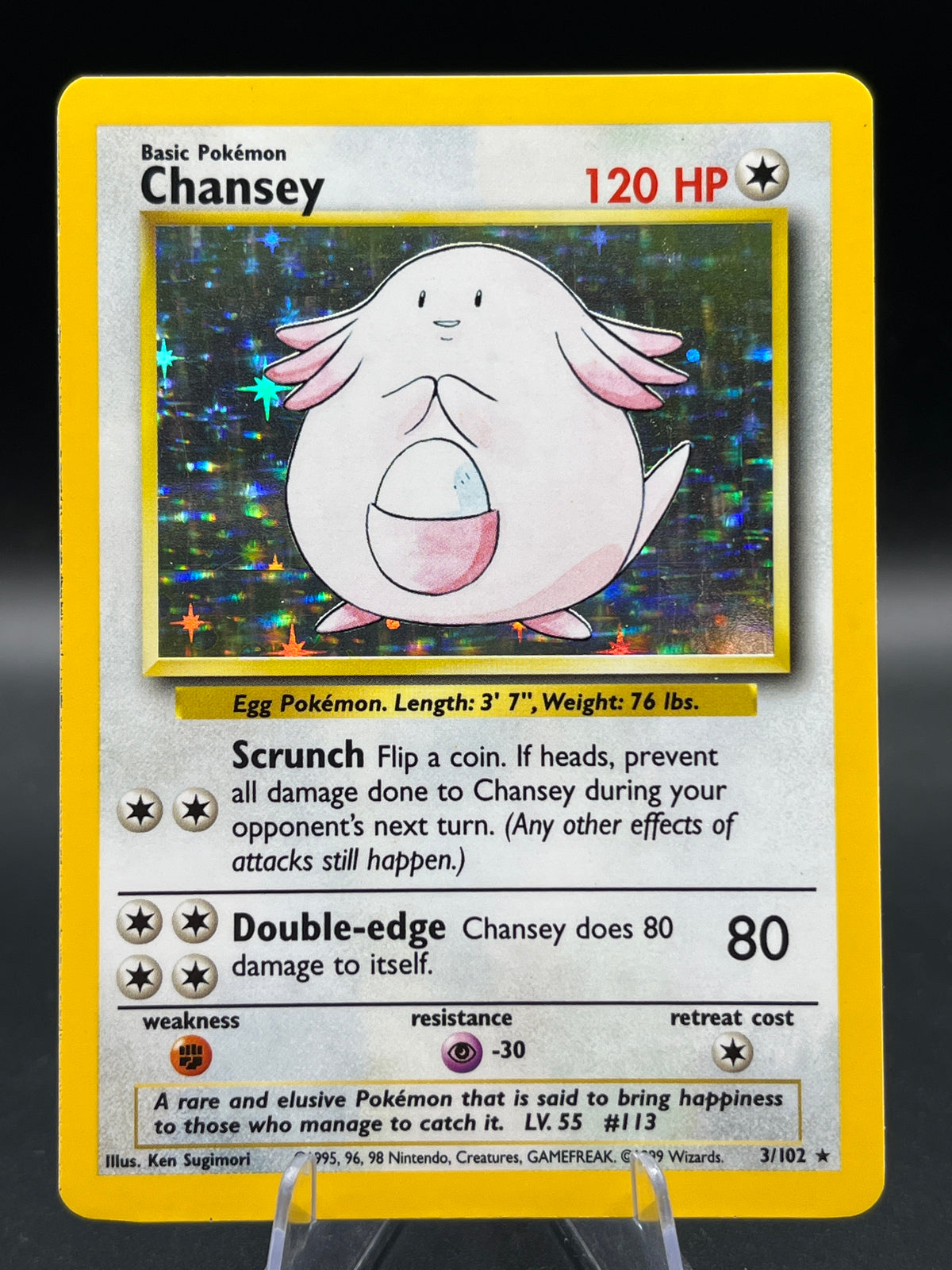 Pokémon TCG: 1999 Chansey - 3/102 - Base Set Holo