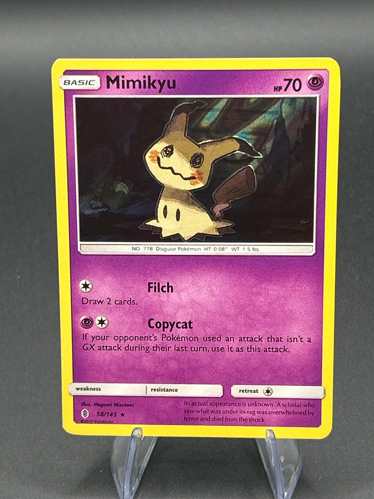 Pokémon TCG: 2017 - Mimikyu - 58/145 - Guardians Rising - Deck Exclusive
