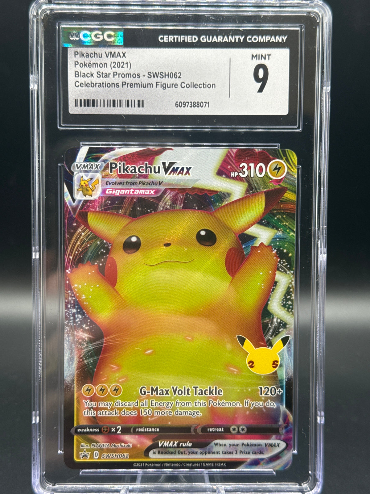CGC 9 Pokémon TCG: 2021 -Pikachu VMAX - SWSH062 - SWSH: Sword & Shield Promo Cards (SWSD)