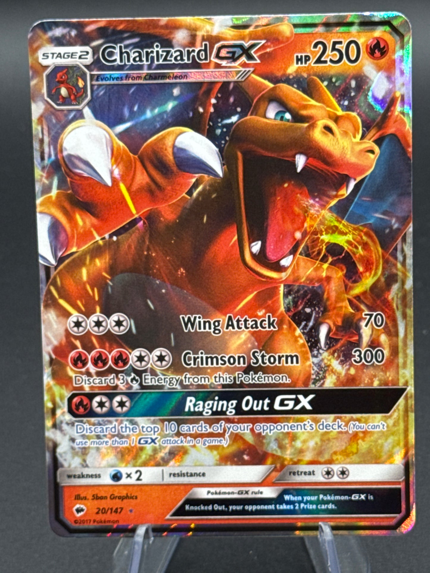 Pokémon TCG: 2017 Charizard GX - 20/147 - SM: Burning Shadows LP