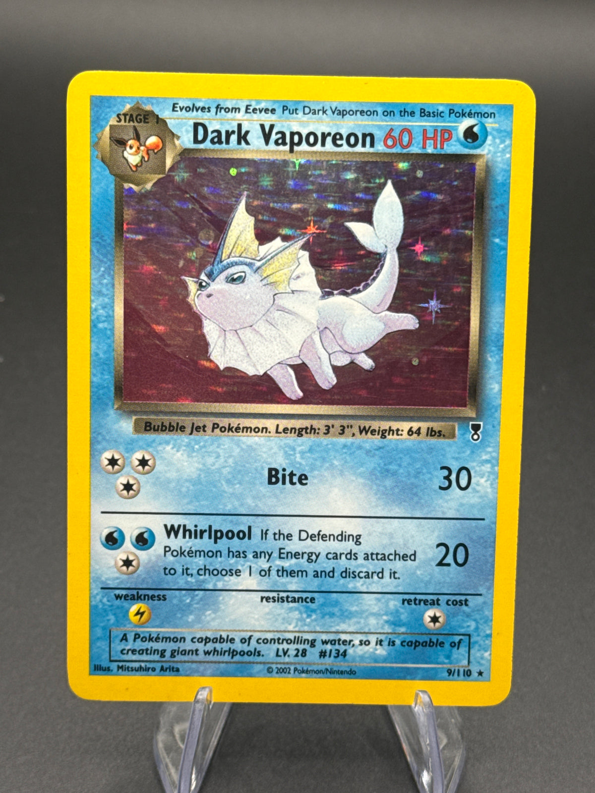 Pokémon TCG: 2002 Dark Vaporeon 9/110 - Legendary Collection