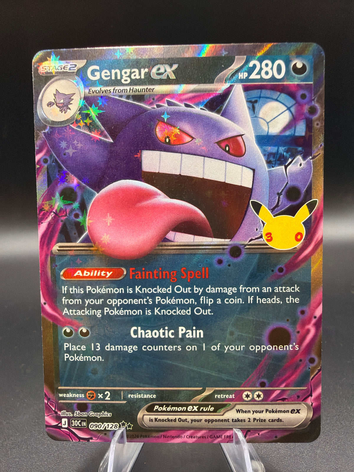 Pokémon TCG: 2026 Gengar ex - 090/128 - ME: 30th Celebration (30C)