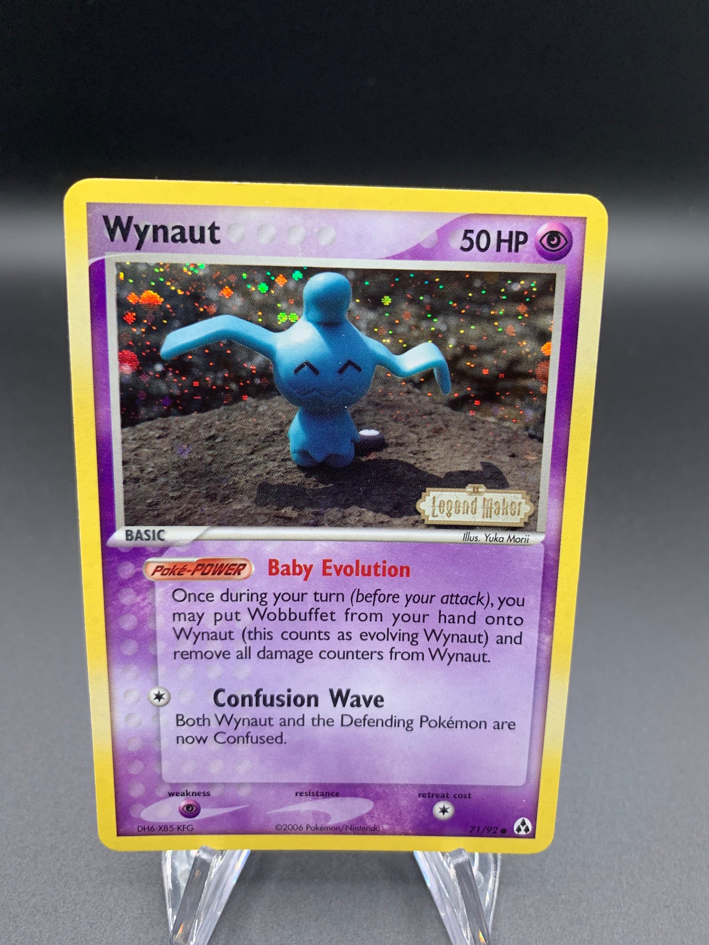 Pokémon TCG: 2006 Wynaut - 71/92 - Legend Maker Stamped