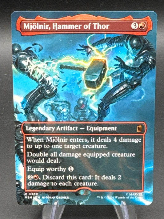 MTG TCG: Mjolnir, Hammer of Thor (Borderless) (0339) - Marvel Super Heroes (MSH)