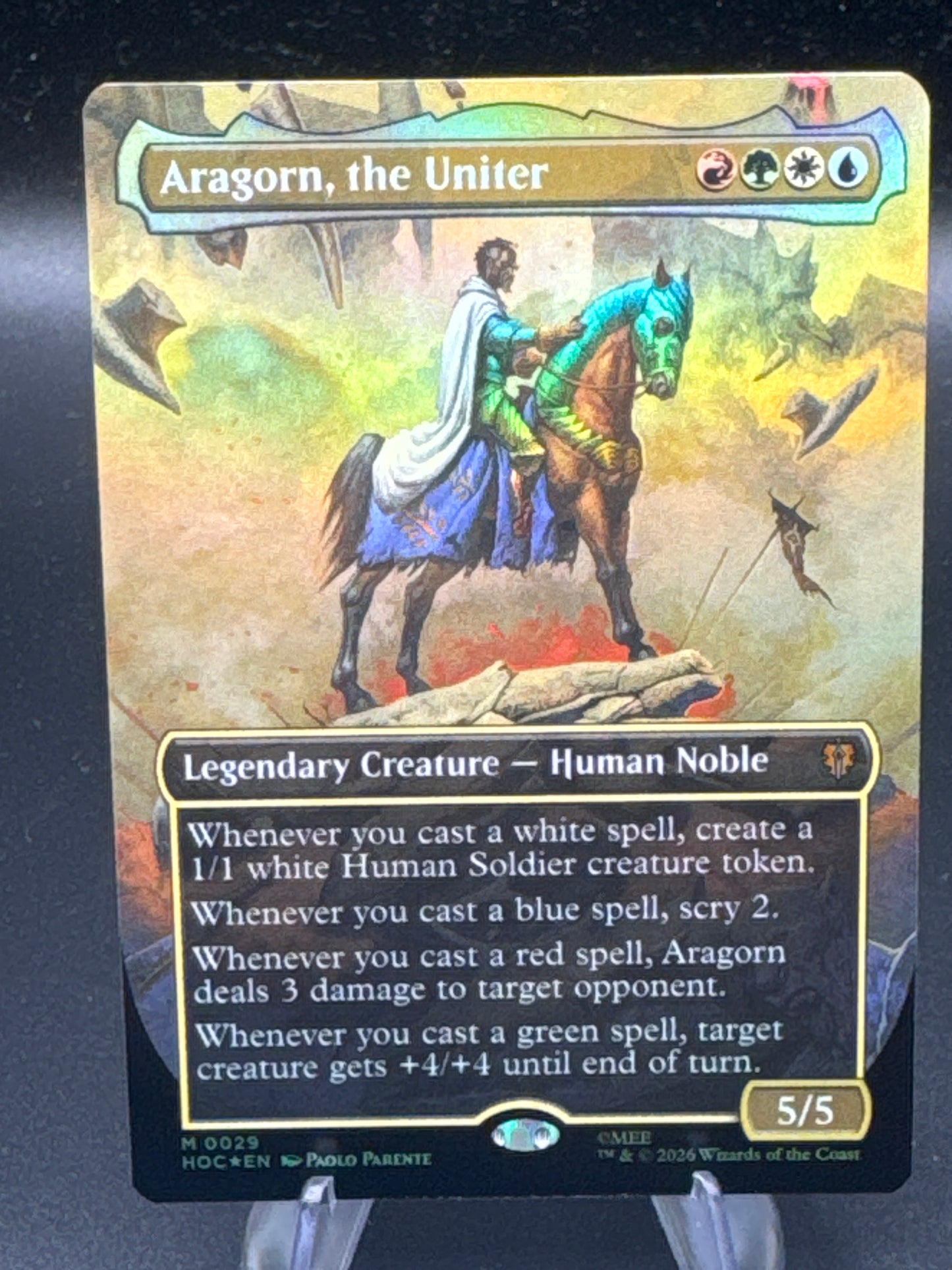 Magic The Gathering: Aragorn, the Uniter (Borderless) M 0029 - The Hobbit: Eternal-Legal