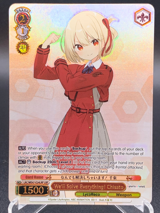 Weiss Schwarz TCG: We'll Solve Everything! Chisato LRC-WE47-E24LRP LRP : Lycoris Recoil