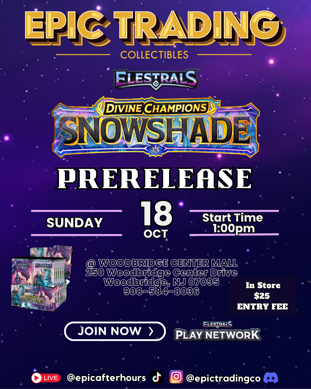 EPIC Elestrals TCG: Snowshade Prerelease - 10/18/2026  - Woodbridge