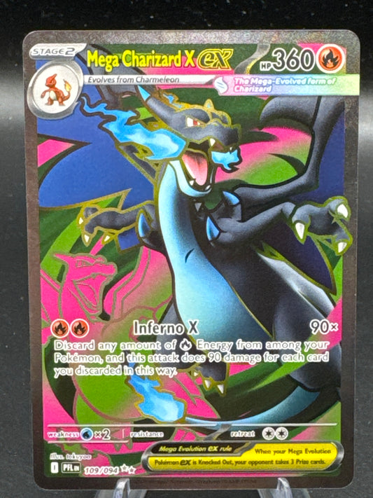 Pokémon TCG: 2025 Mega Charizard X ex 109/094 PFL: Phantasmal Flames