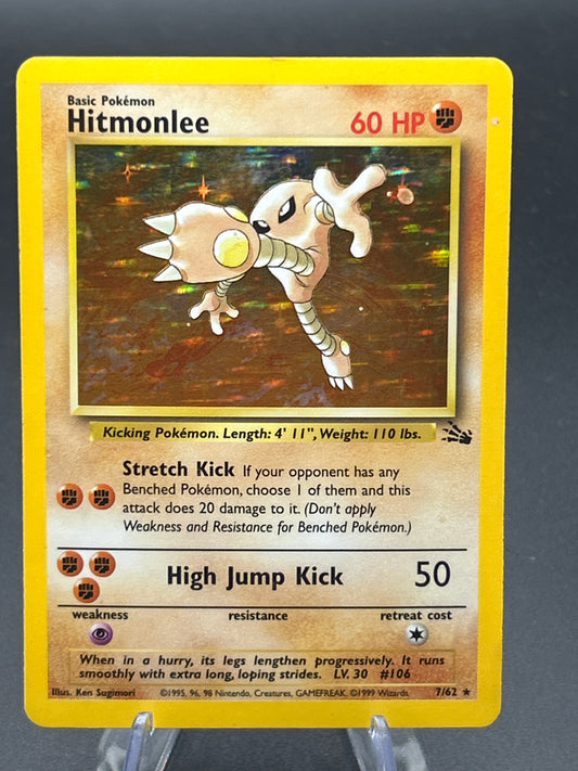 Pokémon TCG: 1999 Hitmonlee 7/62 Fossil Holo - HP