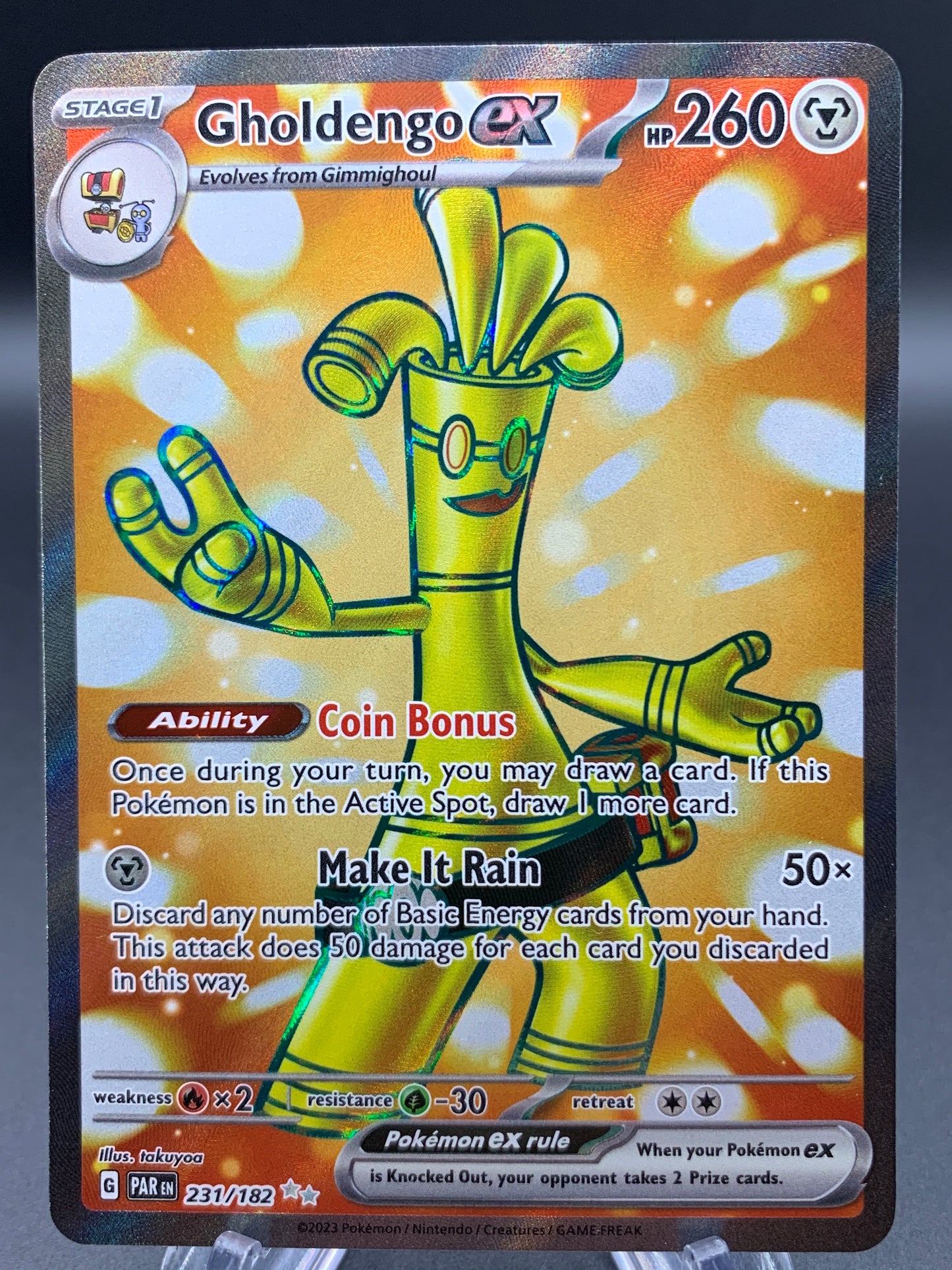 Pokémon TCG: 2023 Gholdengo ex - 231/182 - S&V Paradox Rift Full Art