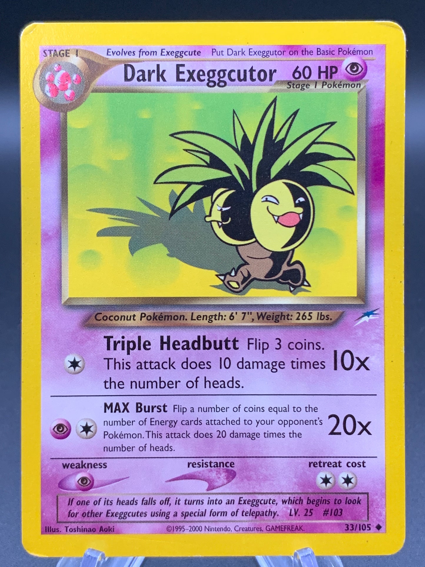Pokémon TCG: 2002 Dark Exeggcutor  - 33/105 - Neo Destiny
