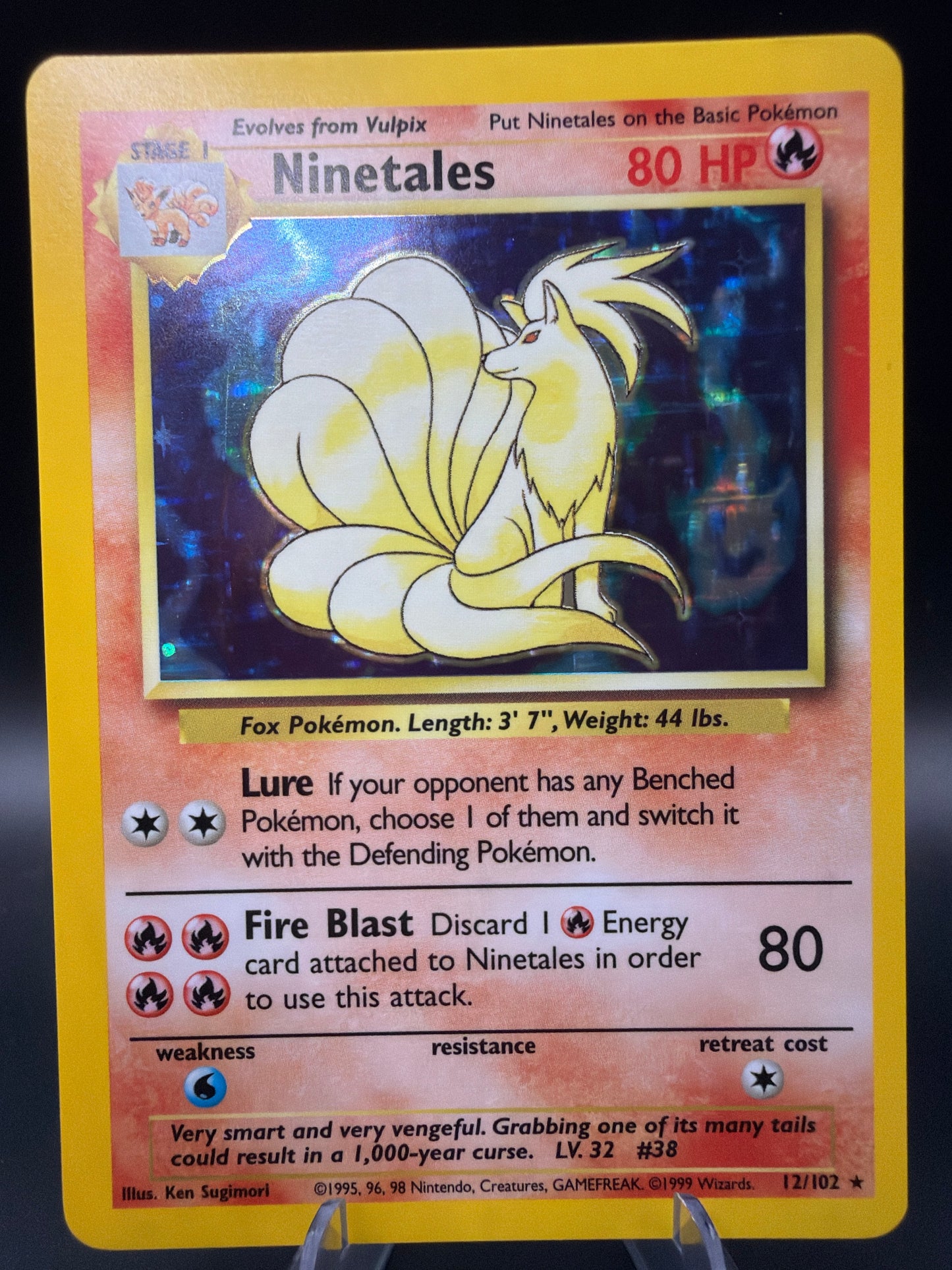 Pokémon TCG: 1999 Ninetales - 12/102 - Base Set Holo