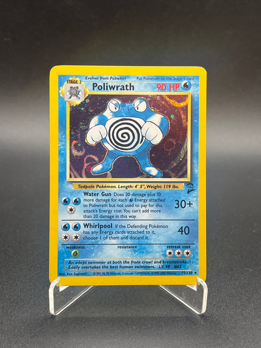 Pokémon TCG: 1999 Poliwrath 15/130 Base Set 2 Holo