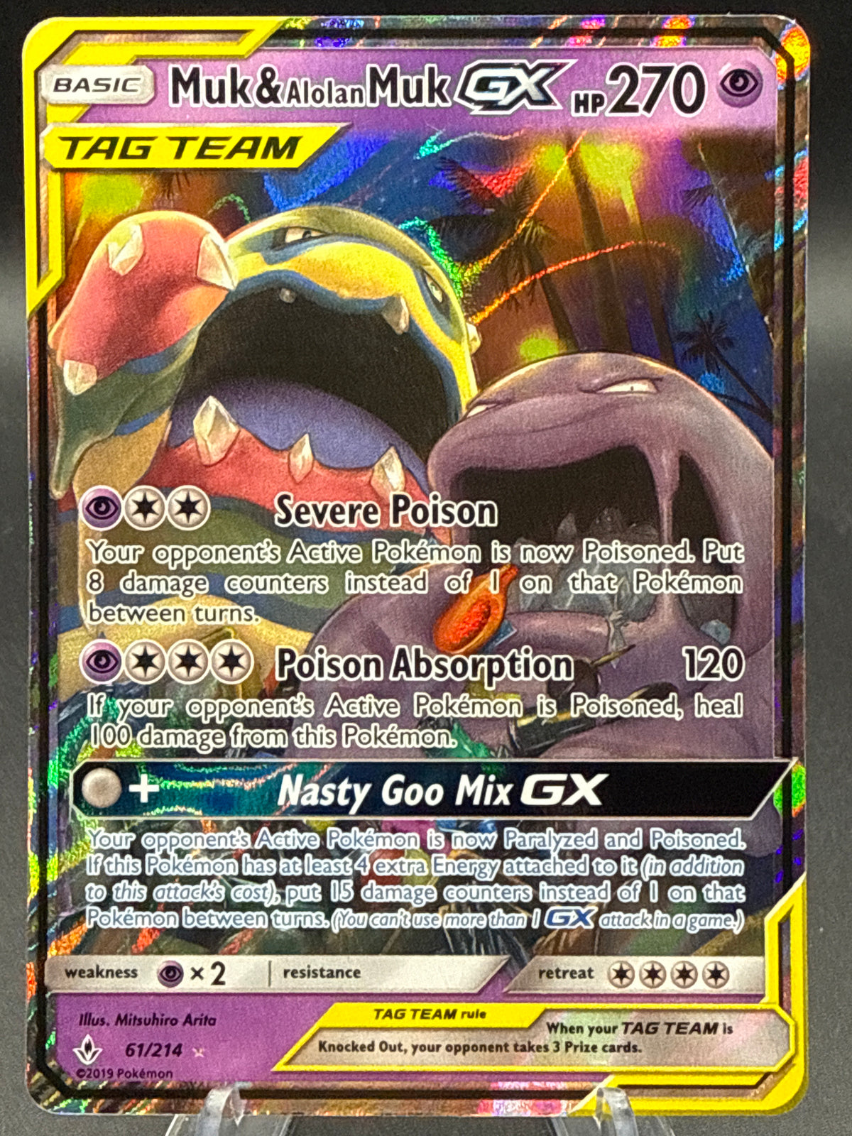 Pokémon TCG: 2019 Muk & Alolan Muk GX - 61/214 - SM: Unbroken Bonds
