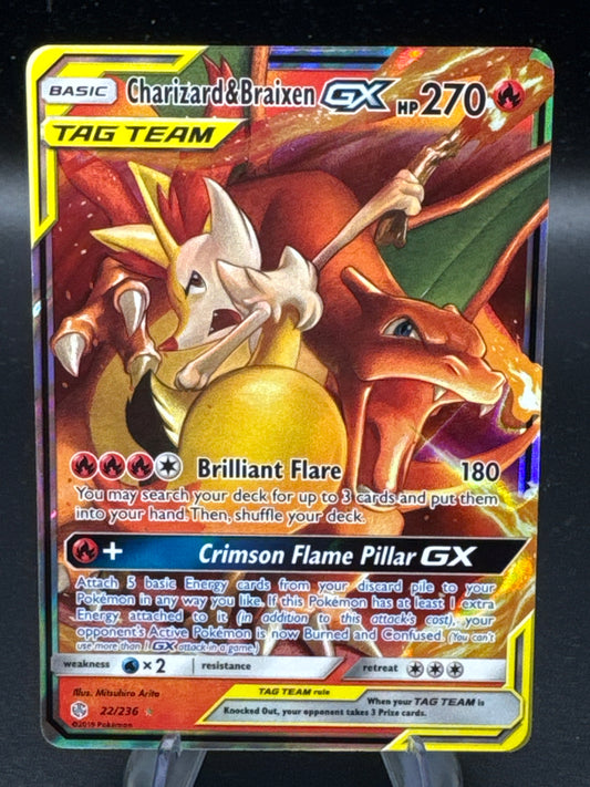 Pokémon TCG: 2019 Charizard & Braixen GX - 22/236 - SM: Cosmic Eclipse