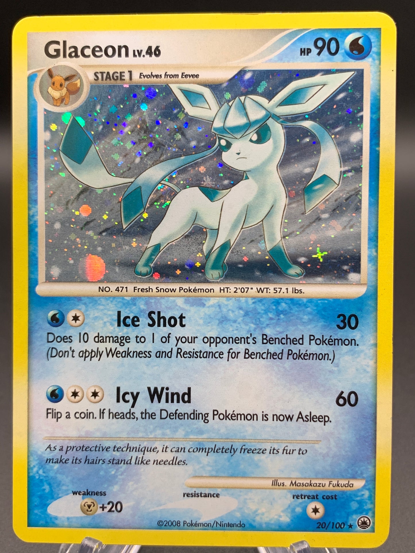 Pokémon TCG: 2008 Glaceon LV.26 - 20/100 - Majestic Dawn ( Deck exclusive)