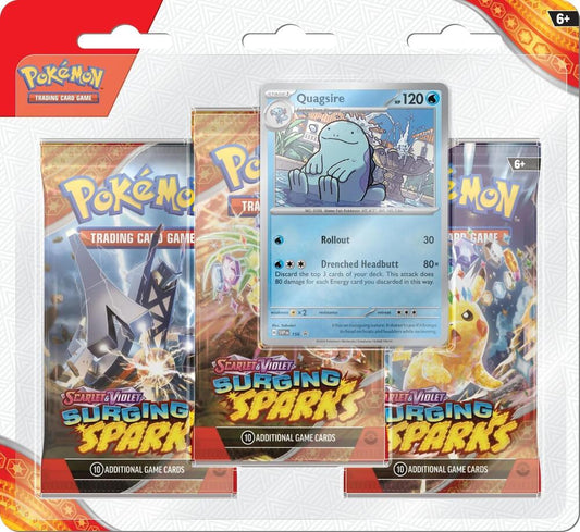 Pokémon TCG: Scarlet & Violet - Surging Sparks - 3 Pack Blister (Style May Vary)