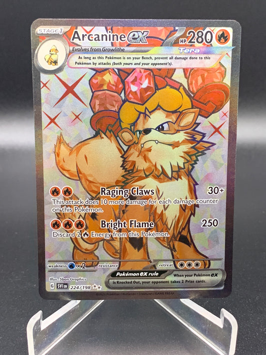 Pokémon TCG: 2023 Arcanine ex 224/198 SV: Scarlet & Violet Base Set