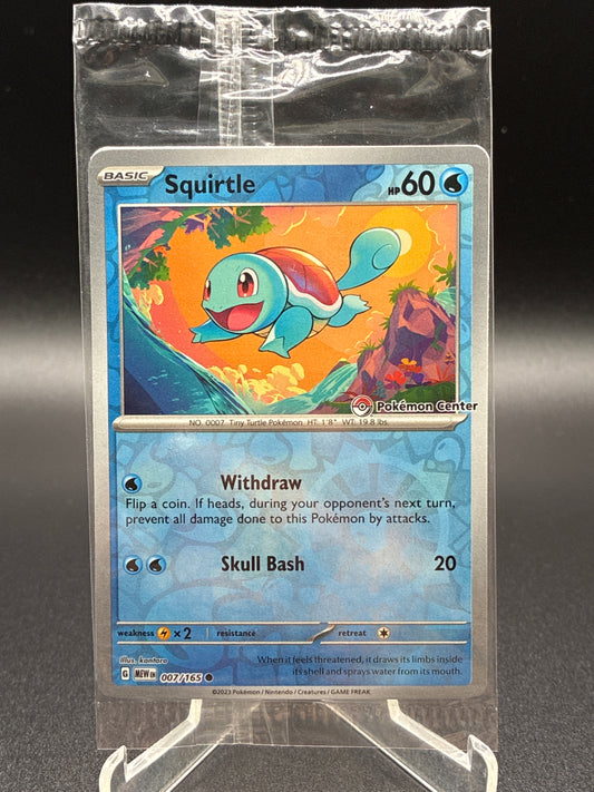 Pokémon TCG: 2023 Squirtle 007/165 S&V 151 Pokemon Center Stamp Exclusive