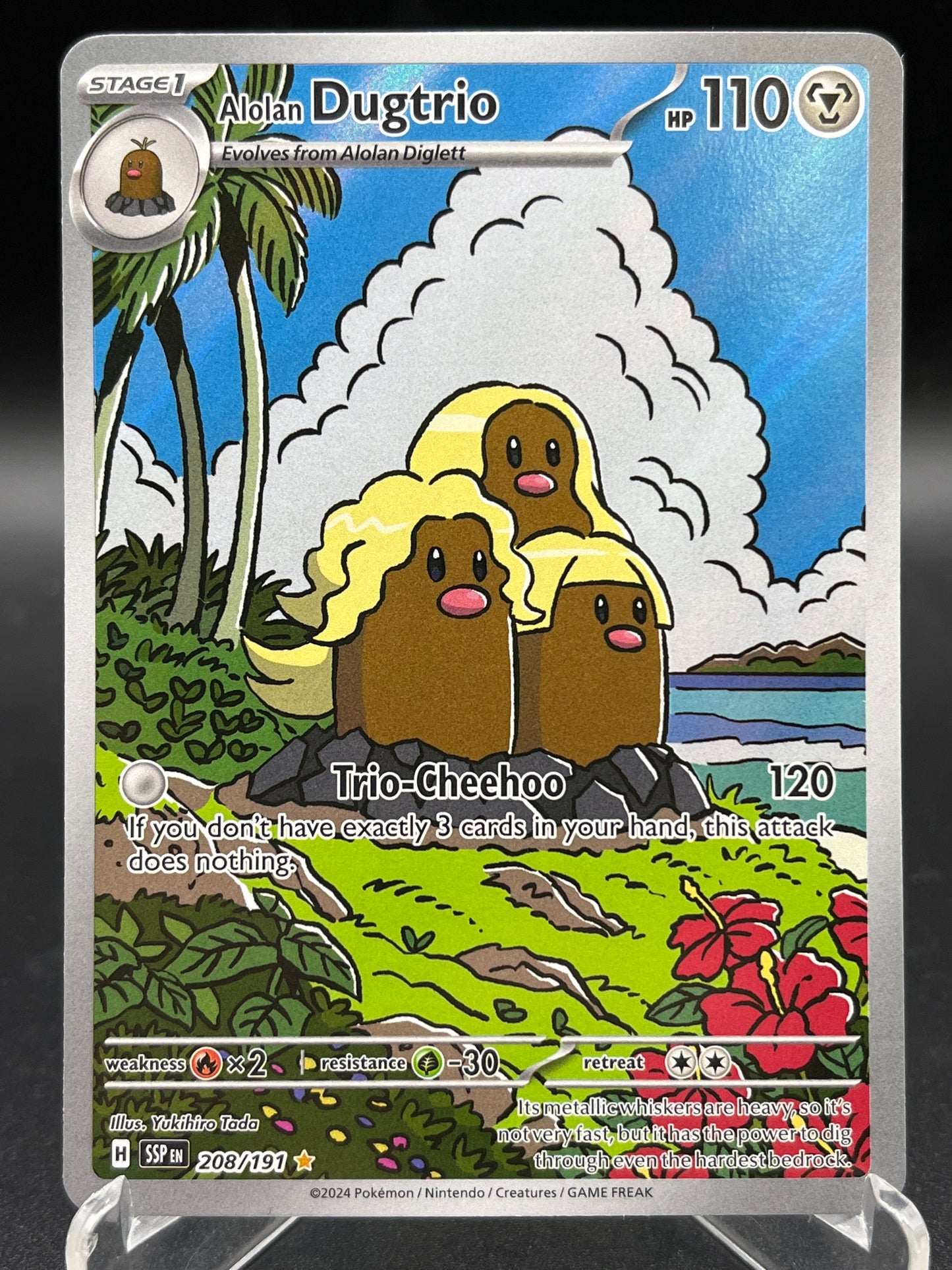 Pokémon TCG: 2024 Alolan Dugtrio - 208/191 - S&V: Surging Sparks